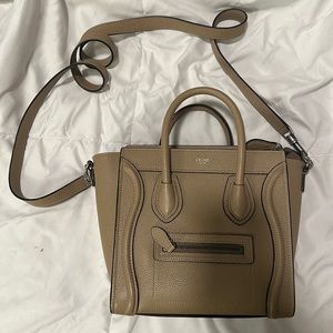 Celine Nano Tote in Taupe